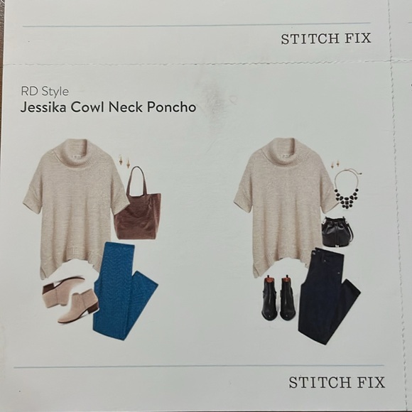 STITCH FIX RD Style Jessika Cowl Neck Poncho - Picture 10 of 10